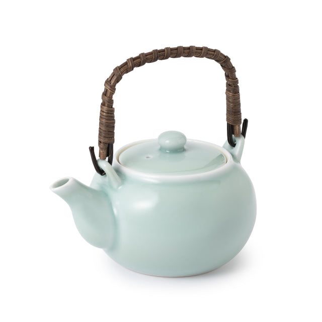 Nabeshima Kosen Kiln Celadon Top Handle Teapot  - Jade Glaze