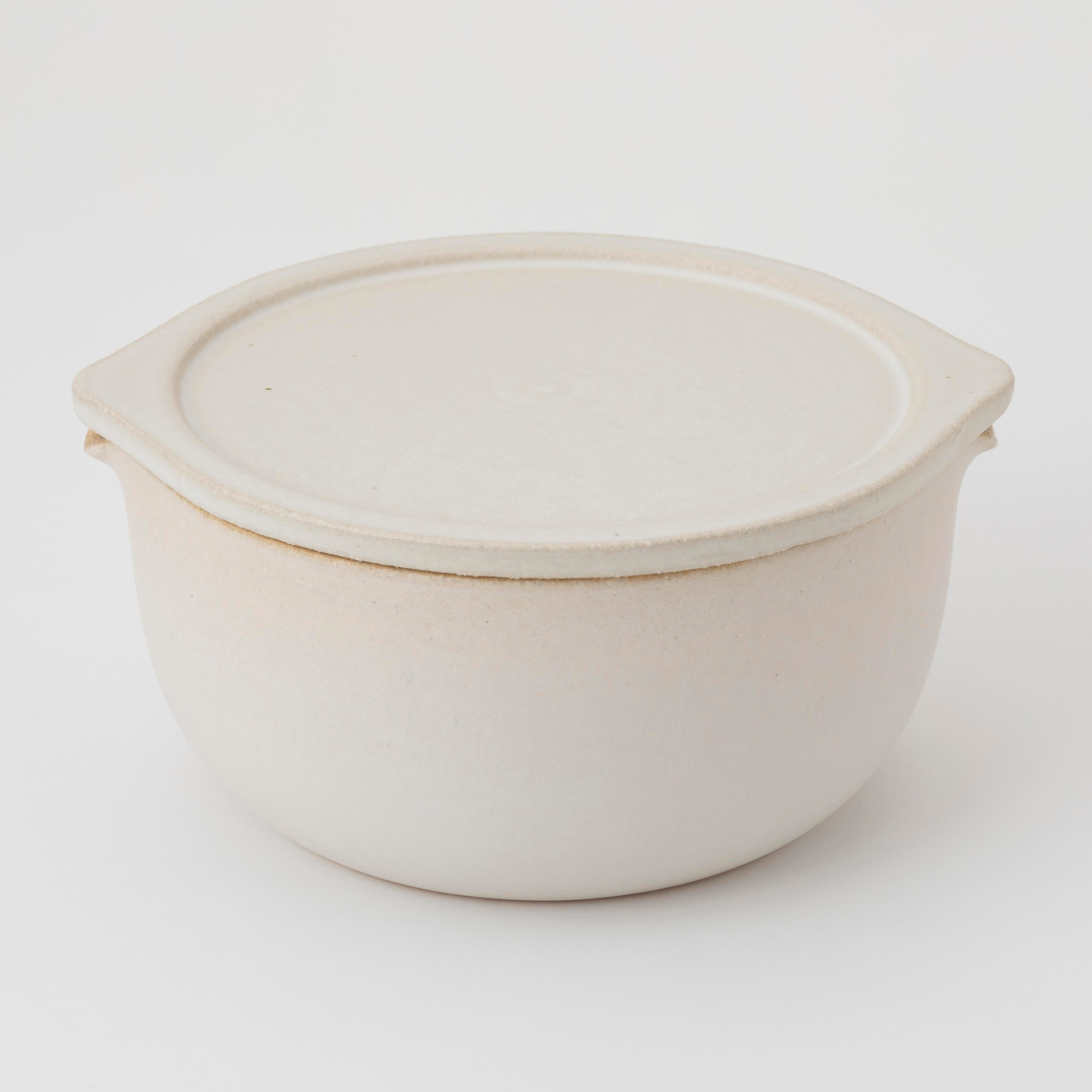 Shigaraki Ware Ceramic Microwave Steamer Bowl - Large