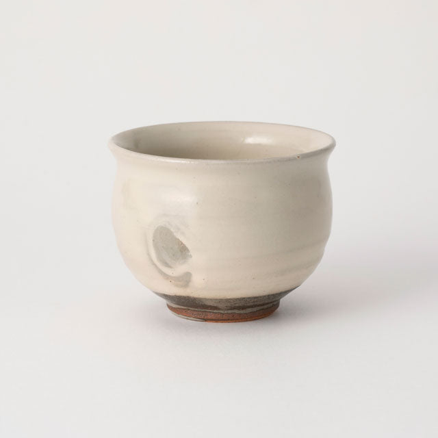 Shigaraki Ware Tea Cup - Hand Wheeled White