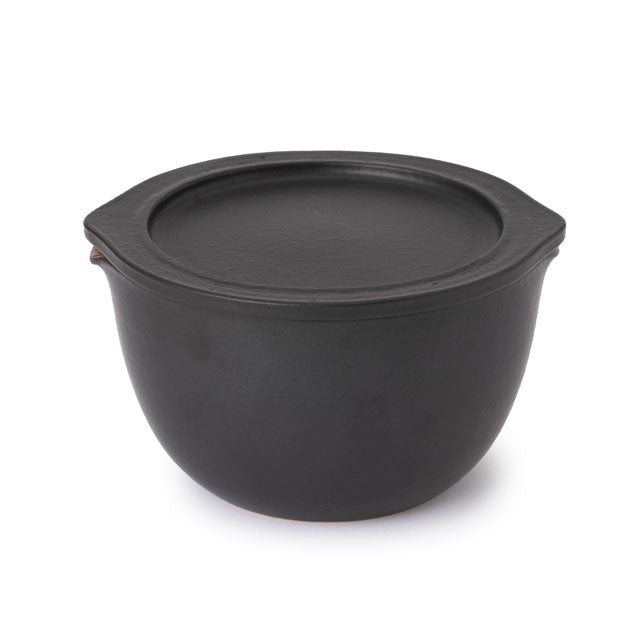 Shigaraki Ware Ceramic Microwave Steamer Bowl - Medium